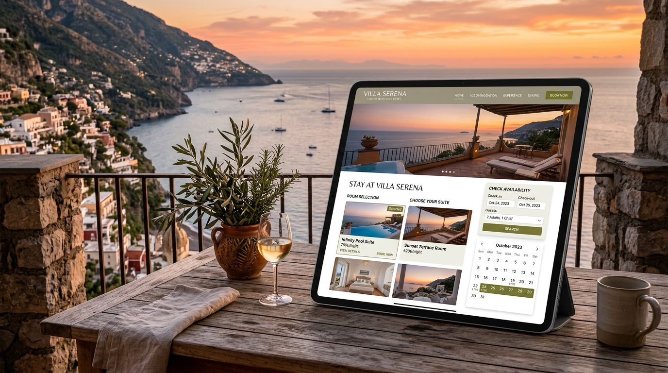 Boutique Hotels & Heritage Inns website design mockup