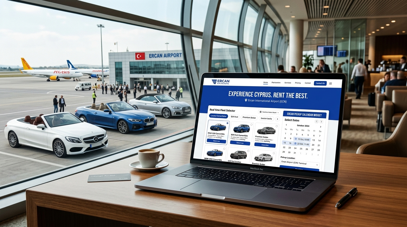 Car Rental Agencies & Fleet Hire website design mockup